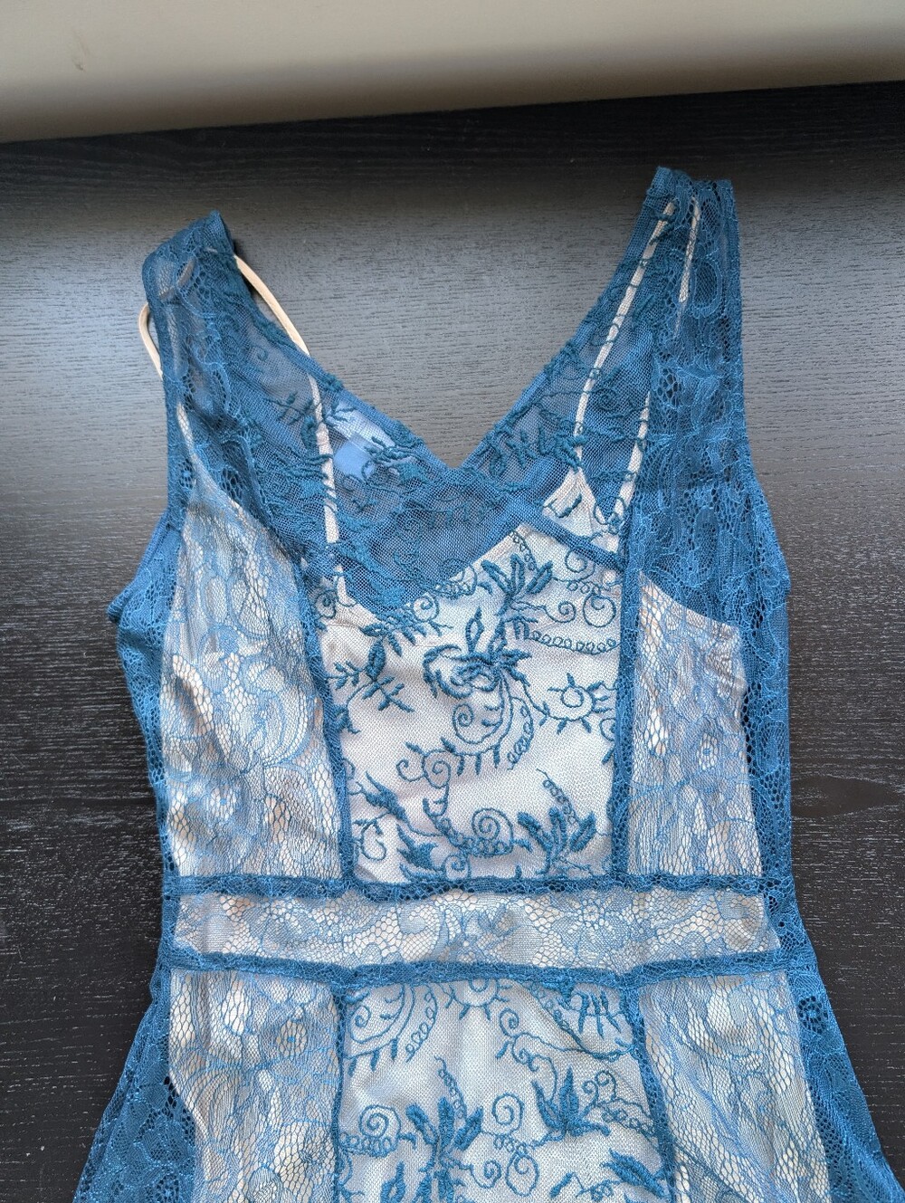 Lil by Anthopologie Hera Maxi Dress in Blue Lace - Picture 7 of 14